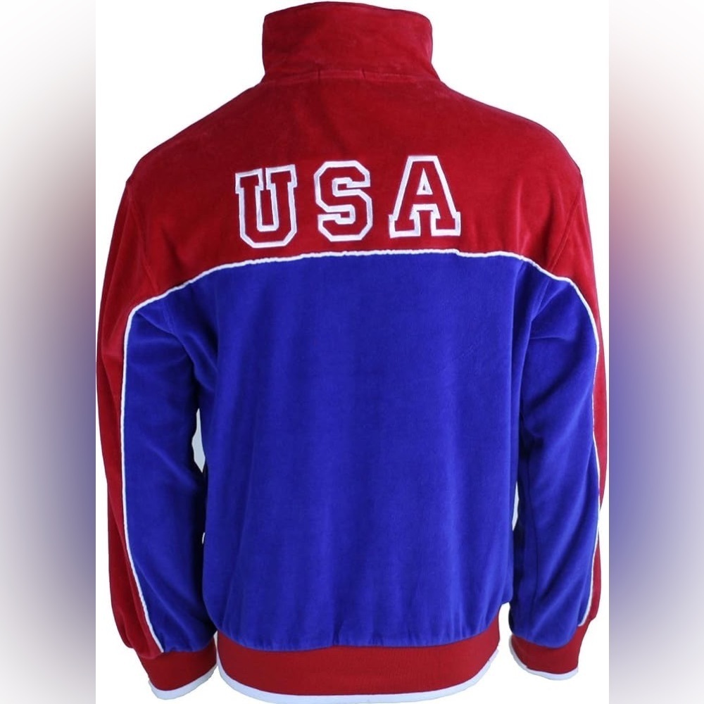 🇺🇸NWT Sweatsedo USA Red White & Blue Long Sleeve Tracksuit Jacket Top Size XL🇺🇸